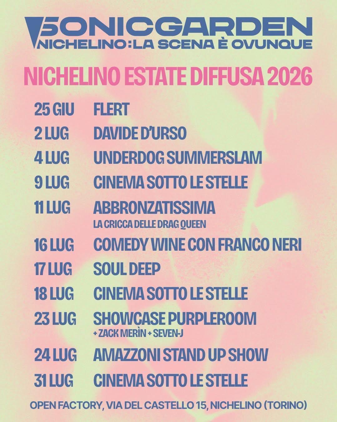 Sonic Garden Nichelino 2026 - Cinema Sotto Le Stelle - Encanto (Inizio ore 21.30)