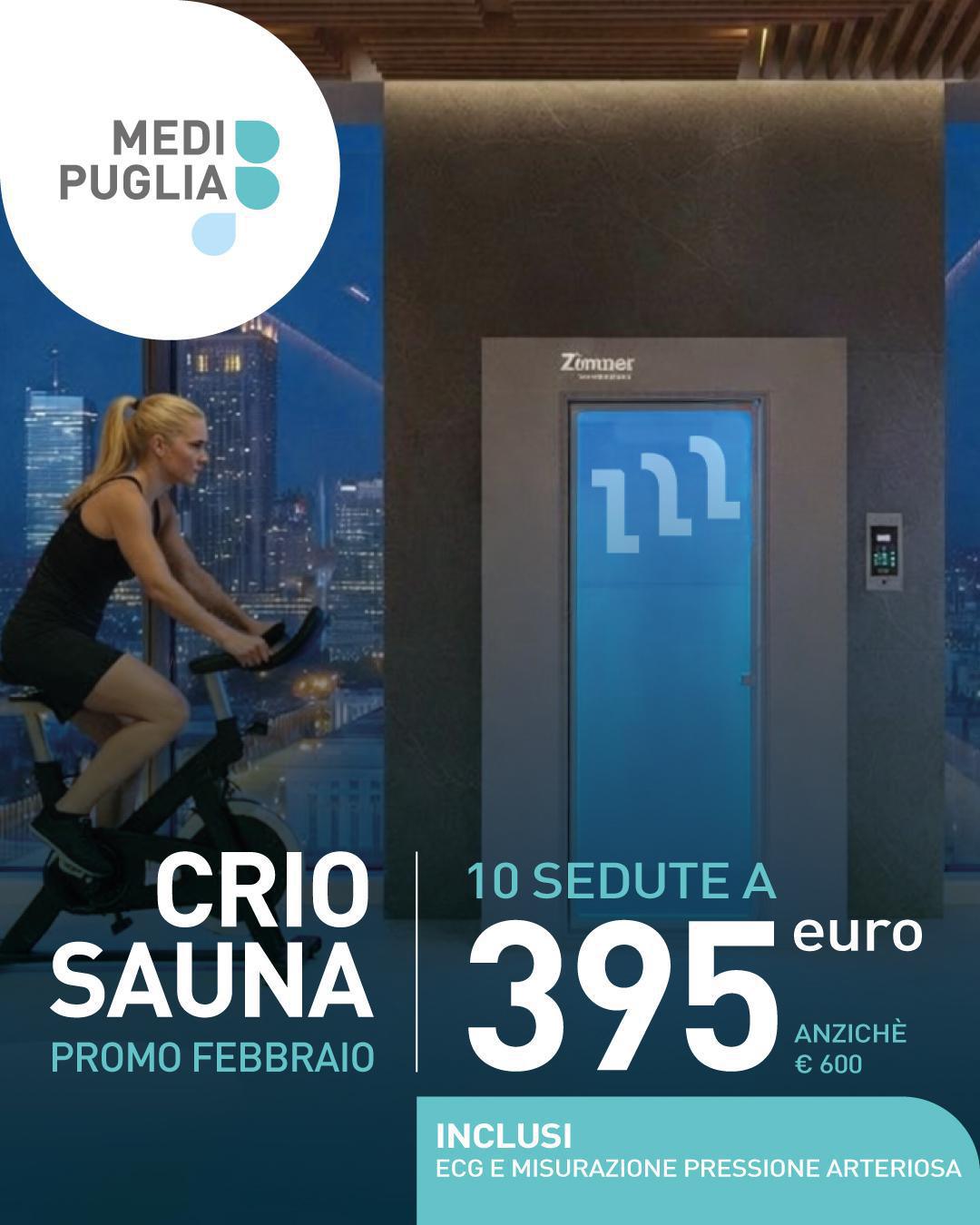 Promo Criosauna 10 sedute 395 euro