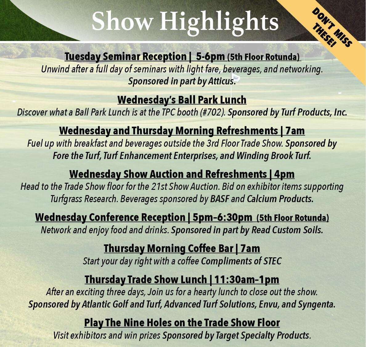 Show Highlights