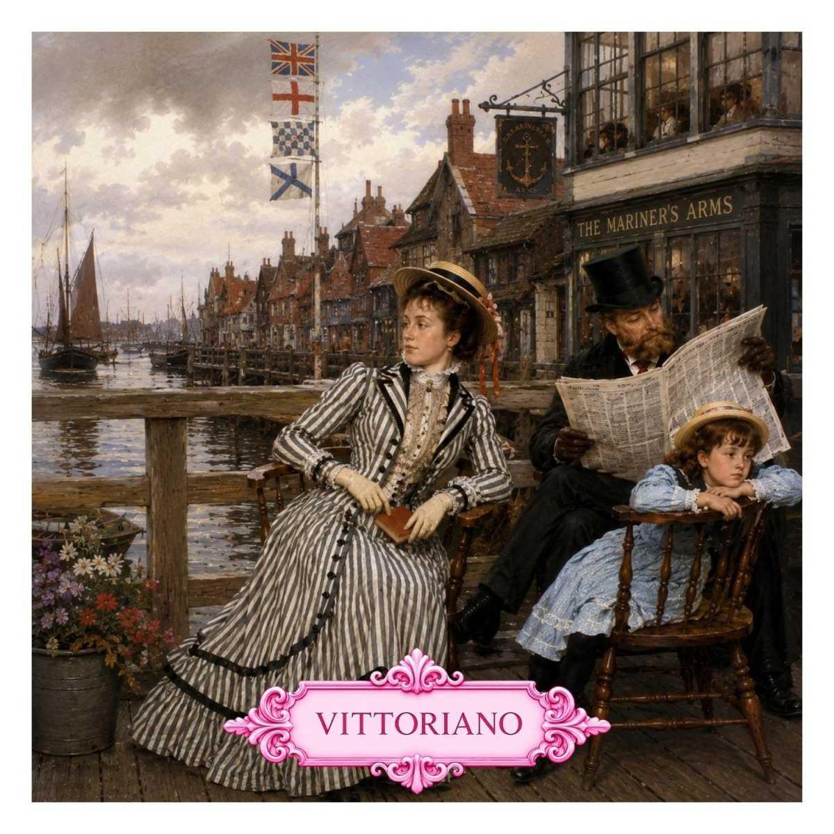 Donne a righe nella moda vittoriana