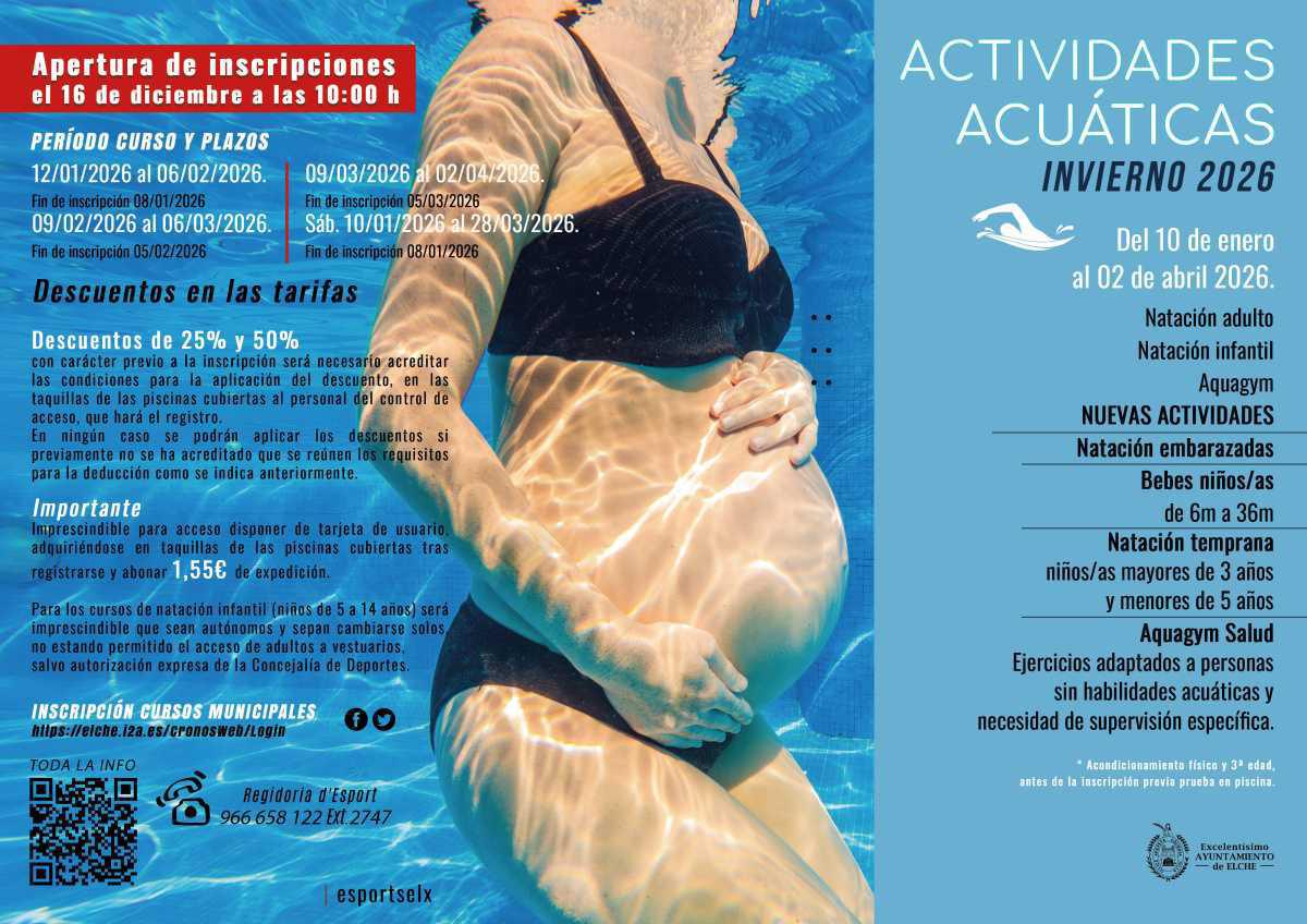 Cursos municipales natación