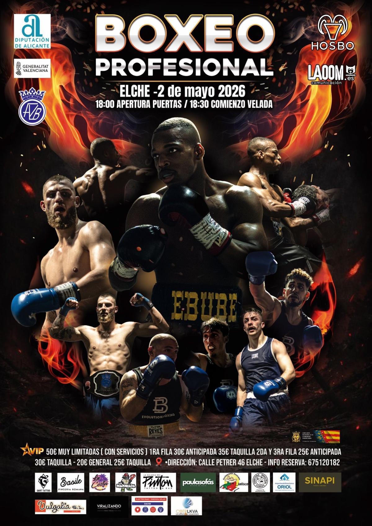 Elche acoge una velada de boxeo profesional con campeonatos autonómicos femeninos