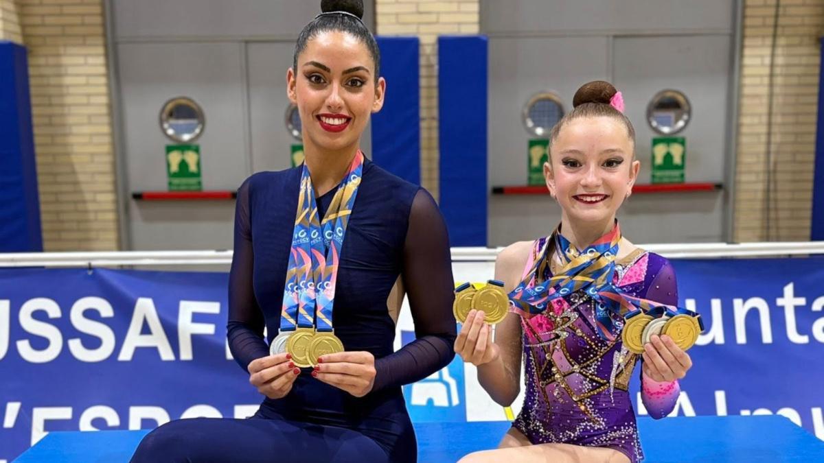 Lola Rodríguez y María González, campeonas provinciales de gimnasia rítmica en Almussafes Lola Rodríguez y María González, campeonas provinciales de gimnasia rítmica en Almussafes
