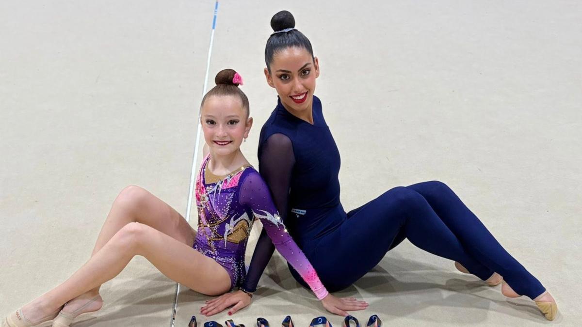 Lola Rodríguez y María González, campeonas provinciales de gimnasia rítmica en Almussafes Lola Rodríguez y María González, campeonas provinciales de gimnasia rítmica en Almussafes