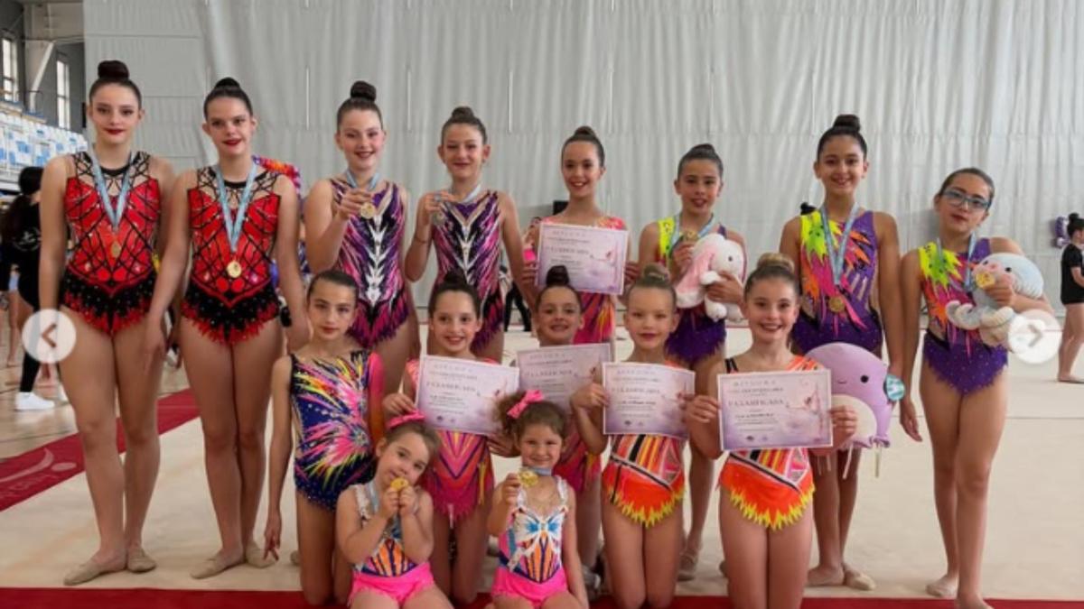 Gimnastas ilicitanas arrasan en la primera fase de la liga Interclubs con tres oros y una plata