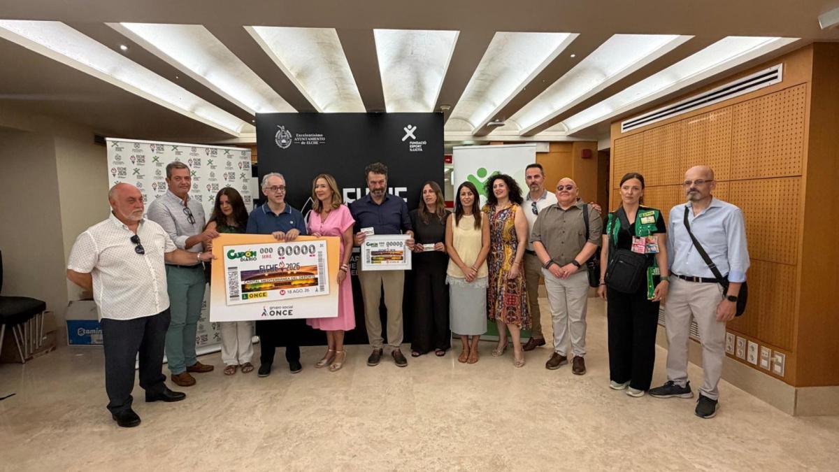El cupón de la ONCE del 18 de agosto lleva la imagen de Elche, Capital Mediterránea del Deporte, a cinco millones de billetes en toda España