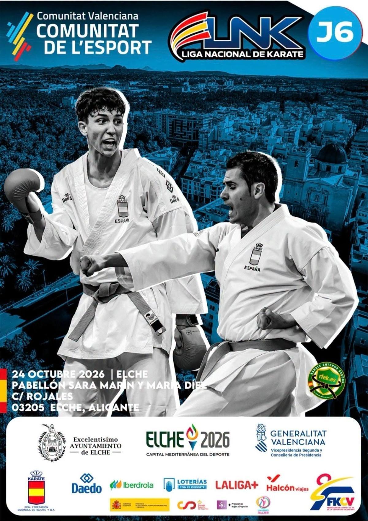Elche acoge la segunda ronda de la Liga Nacional de Kárate con cerca de 1.000 deportistas La competición reunirá los días 24 y 25 de octubre a los mejores karatekas de España en las modalidades de Kata y Kumite Elche será sede los próximo 24 y