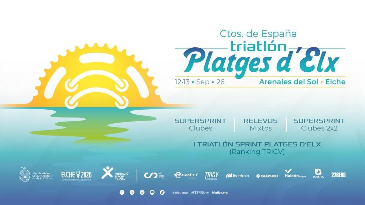 Arenales del Sol acoge este fin de semana los Campeonatos de España de Triatlón 'Platges d'Elx' con más de 1.200 deportistas