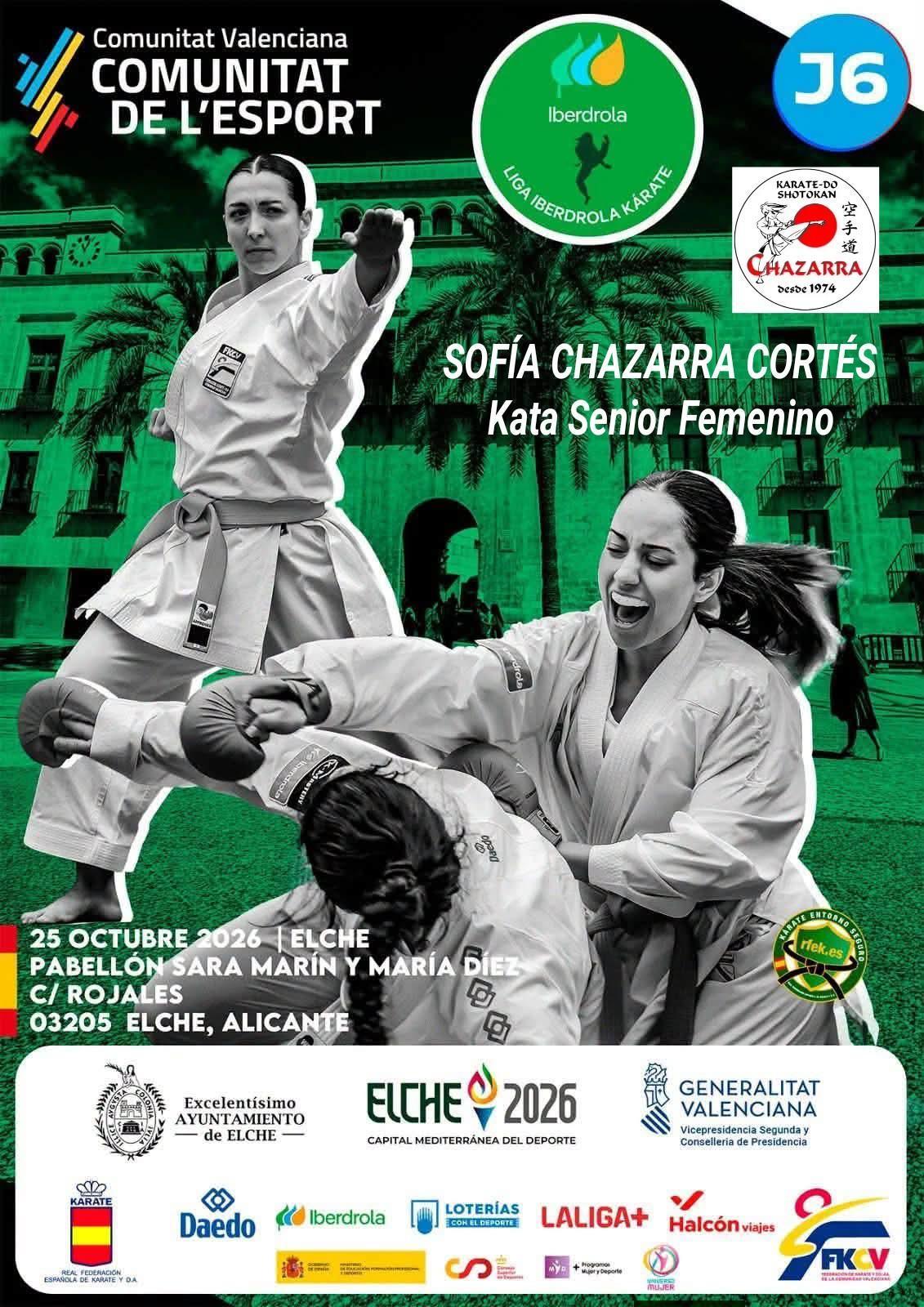 Elche acoge por primera vez una jornada de la Liga Nacional de Karate con tres representantes del Club Chazarra Elche acoge por primera vez una jornada de la Liga Nacional de Karate con tres representantes del Club Chazarra