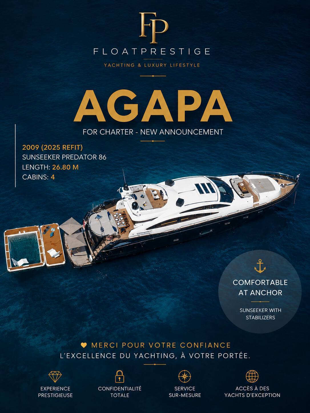 AGAPA Sunseeker Predator 86 AGAPA Sunseeker Predator 86