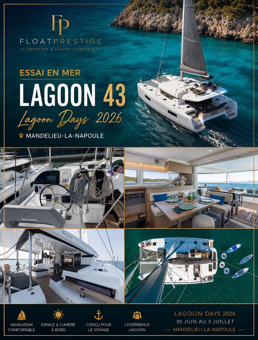Essai en mer du Lagoon 43 : immersion au cœur des Lagoon Days 2026 à Mandelieu-la-Napoule Essai en mer du Lagoon 43 : immersion au cœur des Lagoon Days 2026 à Mandelieu-la-Napoule