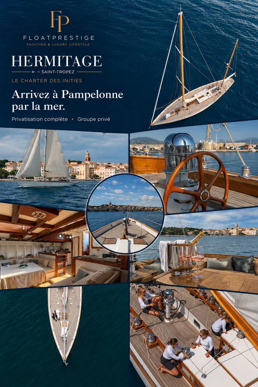 Hermitage : l'élégance intemporelle d'un voilier d'exception au départ de Saint-Tropez