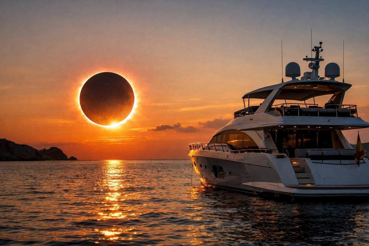 Éclipse totale de Soleil du 12 août 2026 : le plus beau spectacle de l'été à vivre depuis un yacht