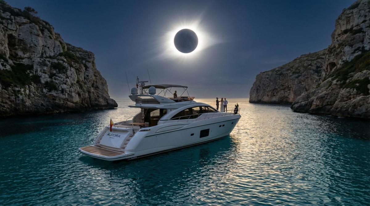 Éclipse totale de Soleil du 12 août 2026 : le plus beau spectacle de l'été à vivre depuis un yacht Éclipse totale de Soleil du 12 août 2026 : le plus beau spectacle de l'été à vivre depuis un yacht