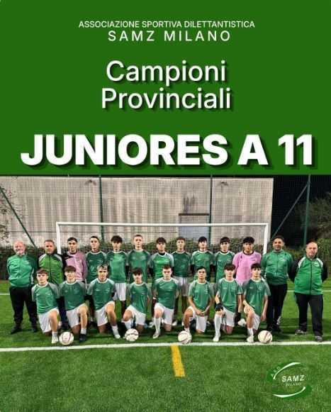JUNIORES a 11 Campioni provinciali CSI
