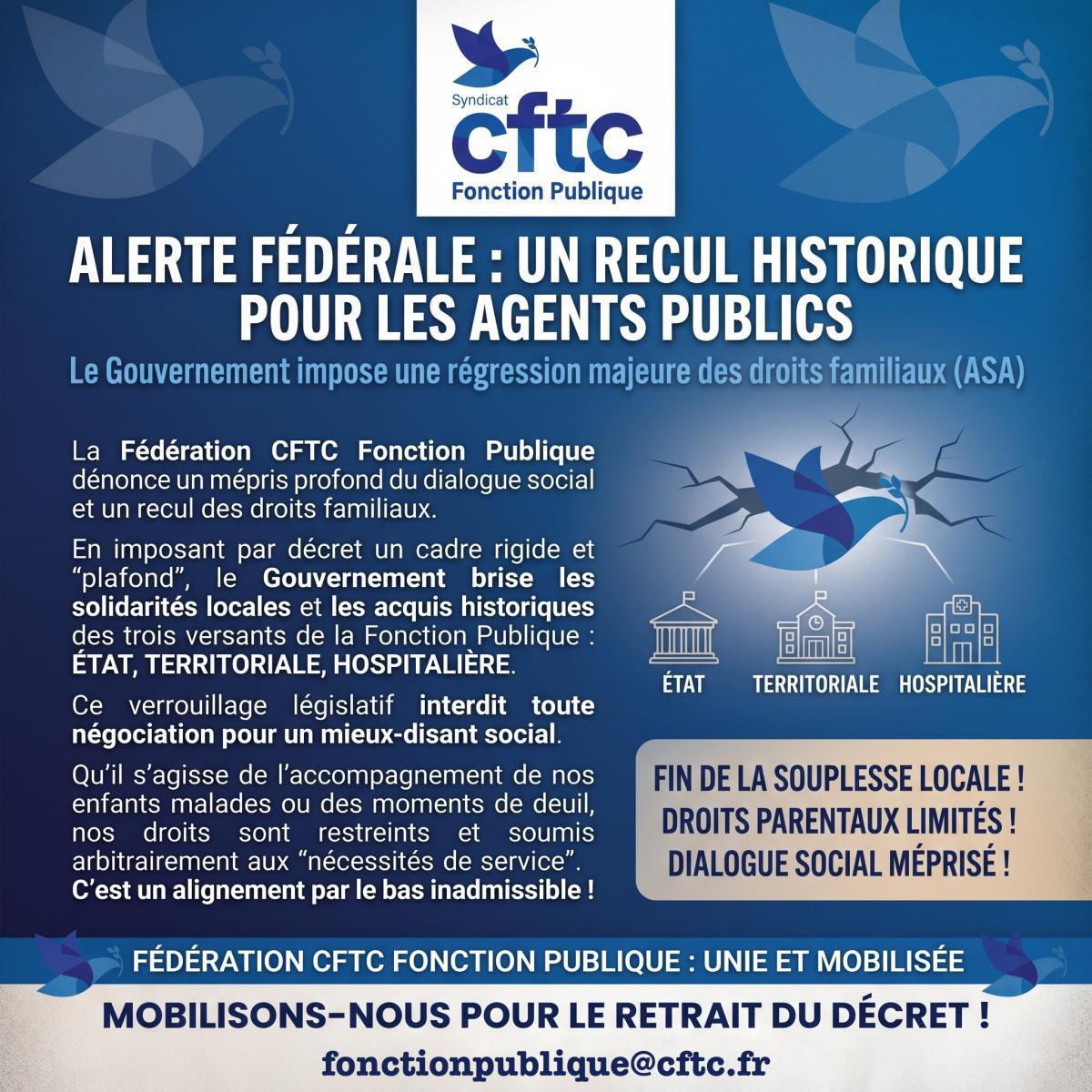 Alerte Fédérale : Un recul historique pour les agents publics