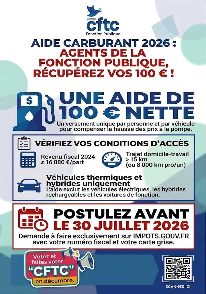 Indemnité Carburant de 100 €