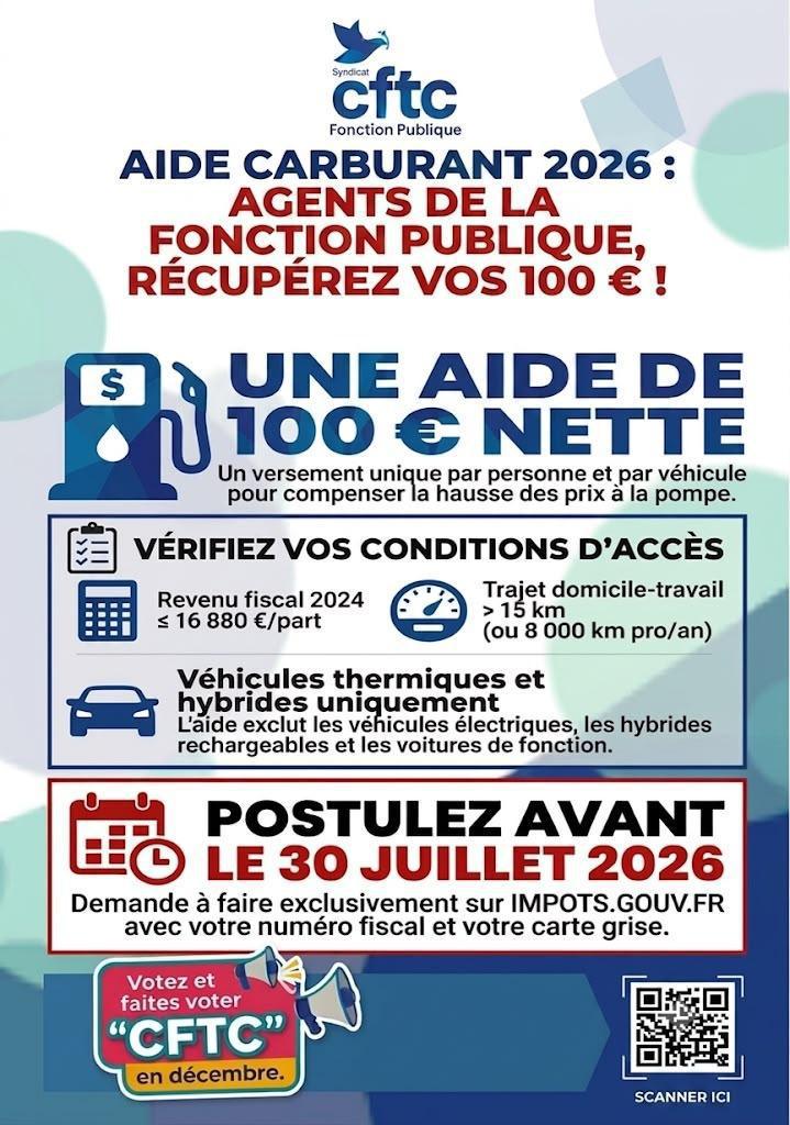Indemnité Carburant de 100 € Indemnité Carburant de 100 €