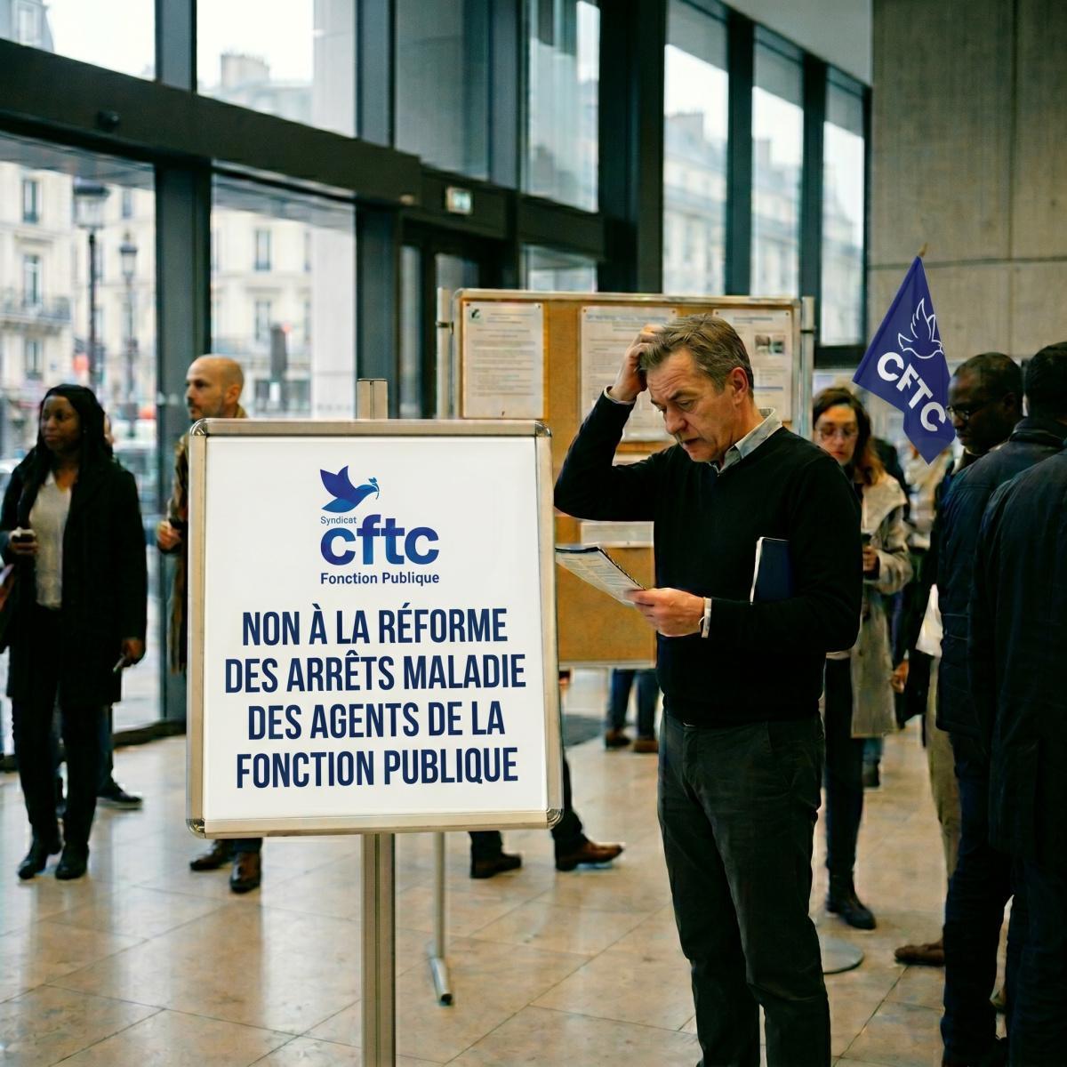 ​Arrêts maladie dans la Fonction publique : La CFTC refuse la logique du soupçon et l'hyper-contrôle des agents