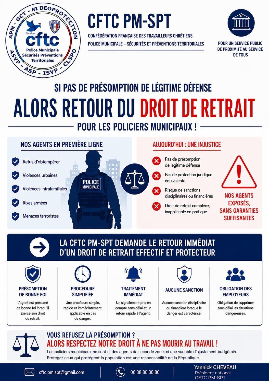 Pas de présomption d'usage de légitime défense, alors retour du droit de retrait !