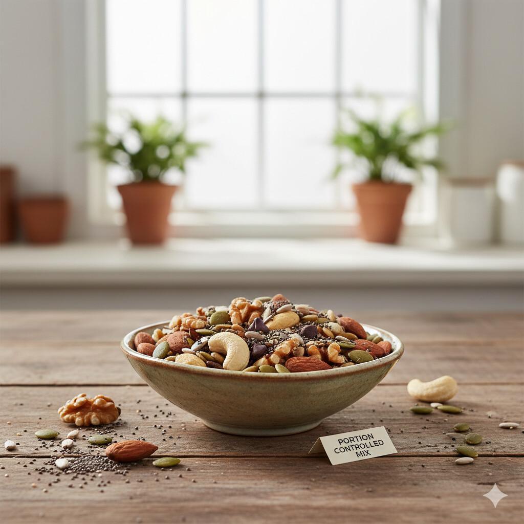 Mix de nueces y semillas (porción controlada)