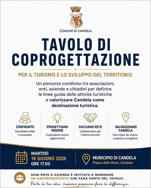 Costituzione del Tavolo di Coprogettazione per il Turismo e lo Sviluppo del Territorio (Inizio ore 17.00) Costituzione del Tavolo di Coprogettazione per il Turismo e lo Sviluppo del Territorio (Inizio ore 17.00)