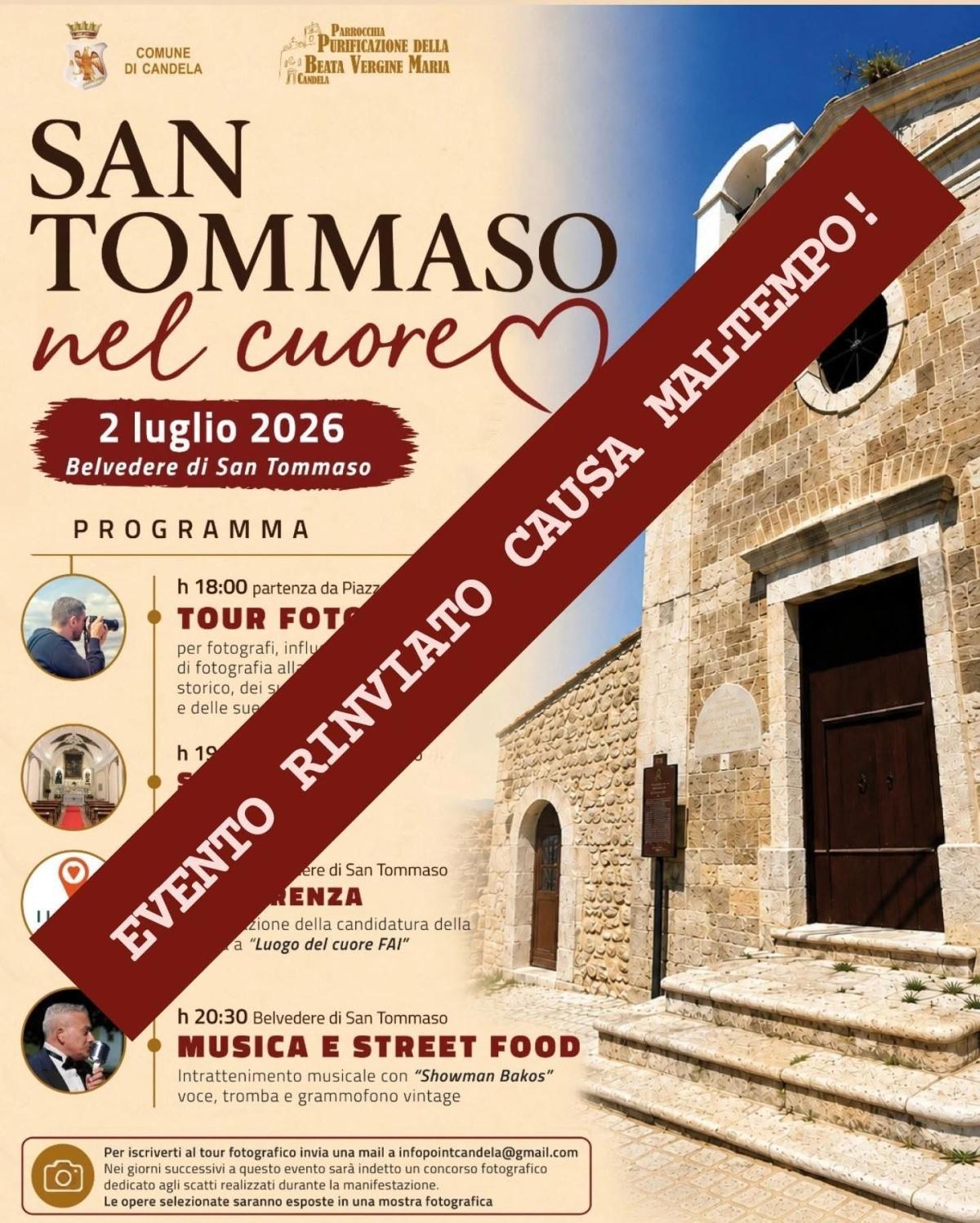 EVENTO RINVIATO- San Tommaso Nel cuore
