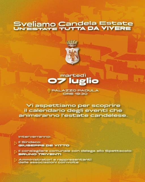Presentazione Ufficiale del Cartellone "Candela Estate 2026" (dalle ore 19:30)
