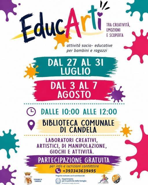 EducArti - attività socio-educative per bambini e ragazzi tra creatività, emozioni e scoperta (dalle ore 10.00)
