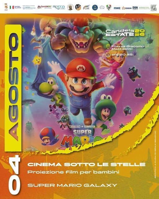 "Super Mario Galaxy" Cinema Sotto Le Stelle - Film per bambini (Inizio ore 21.00)