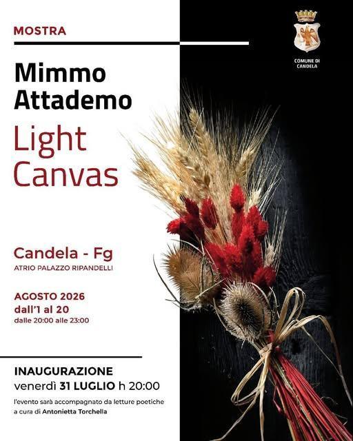 Inaugurazione "Light Canvas" mostra a cura di Mimmo Attademo (inizio ore 20.00)
