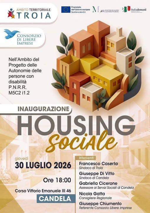 Inaugurazione Housing Sociale (inizio ore 18.00)
