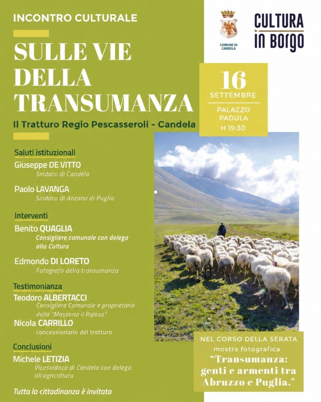 Sulle Orme del Tratturo (Inizio ore 19.30) Sulle Orme del Tratturo (Inizio ore 19.30)