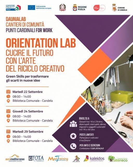 Orientation Lab - cucire il futuro con l'arte del riciclo creativo (dalle ore 8:00 alle 14:00) Orientation Lab - cucire il futuro con l'arte del riciclo creativo (dalle ore 8:00 alle 14:00)