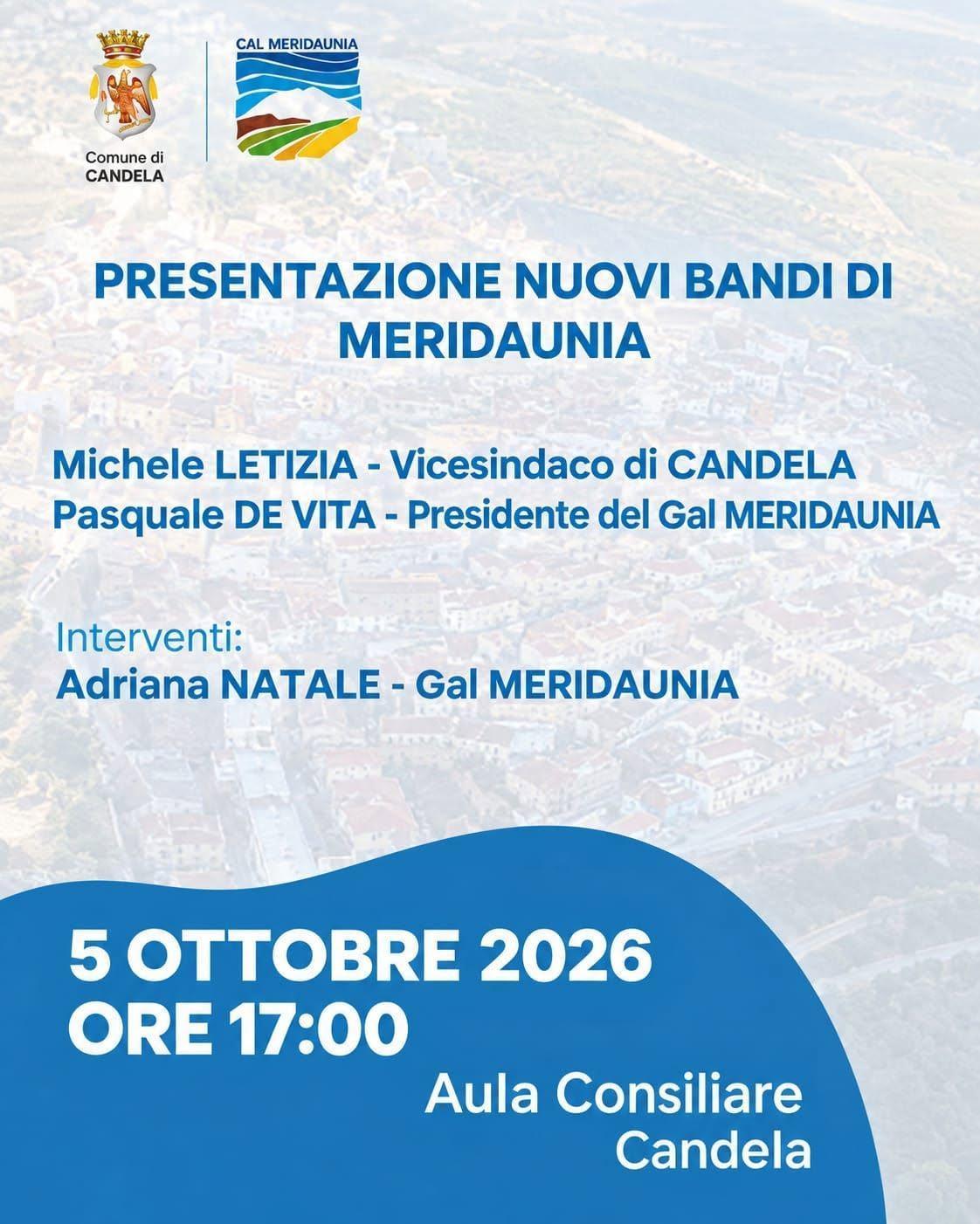 Presentazione Nuovi Bandi Di Meridaunia (Inizio ore 17.00)