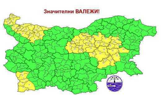 Жълт код за опасно време в 11 области: Бури, дъжд и силен вятър на 28 май
