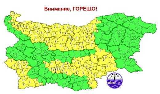 Опасни жеги в 16 области във вторник, расте и рискът от пожари