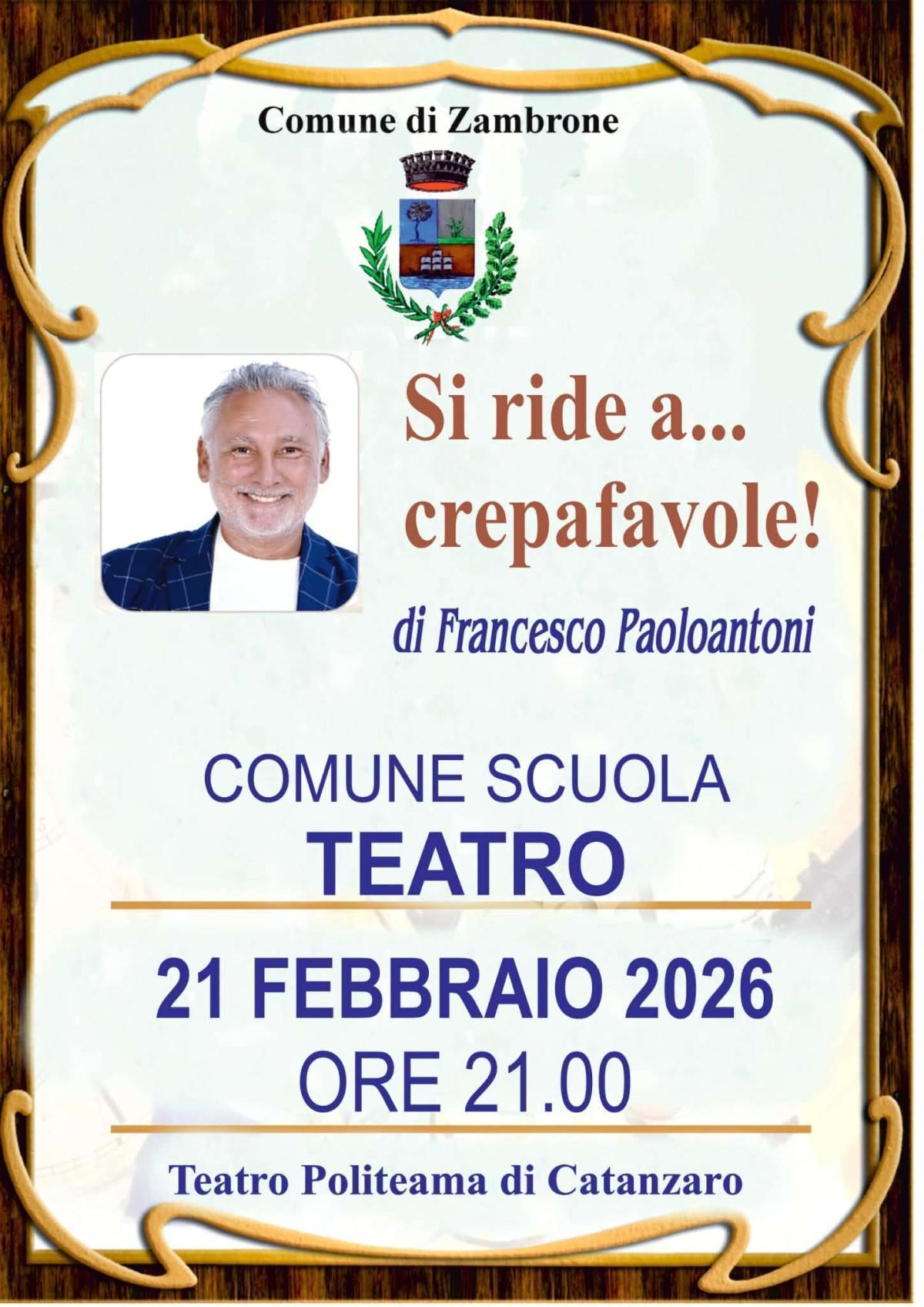 Si ride a... crepafavole di Francesco Paoloantoni (inizio ore 21.00)