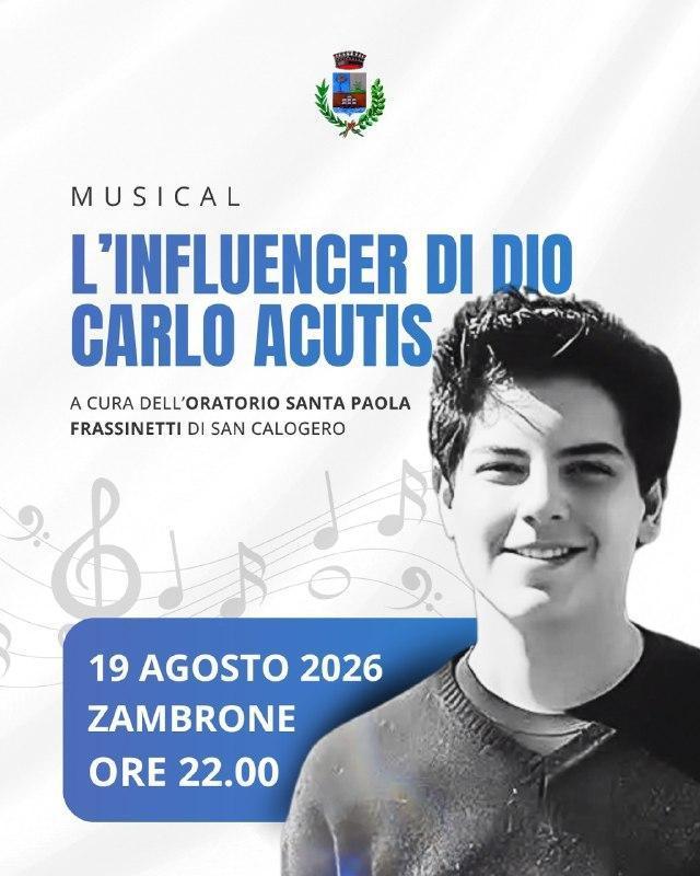 Musical - L'influencer di Dio: Carlo Acutis (inizio ore 22:00) Musical - L'influencer di Dio: Carlo Acutis (inizio ore 22:00)