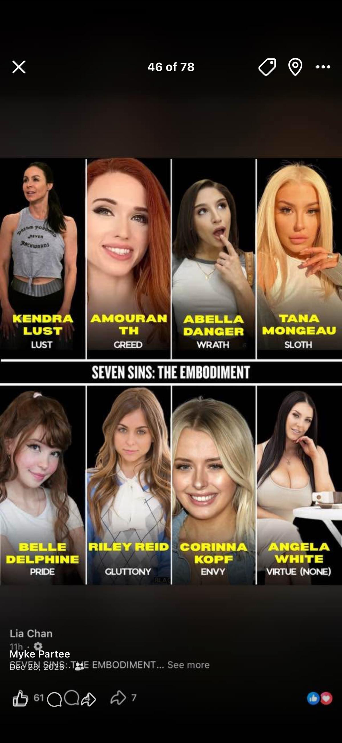 Sevens sins: the embodiment 