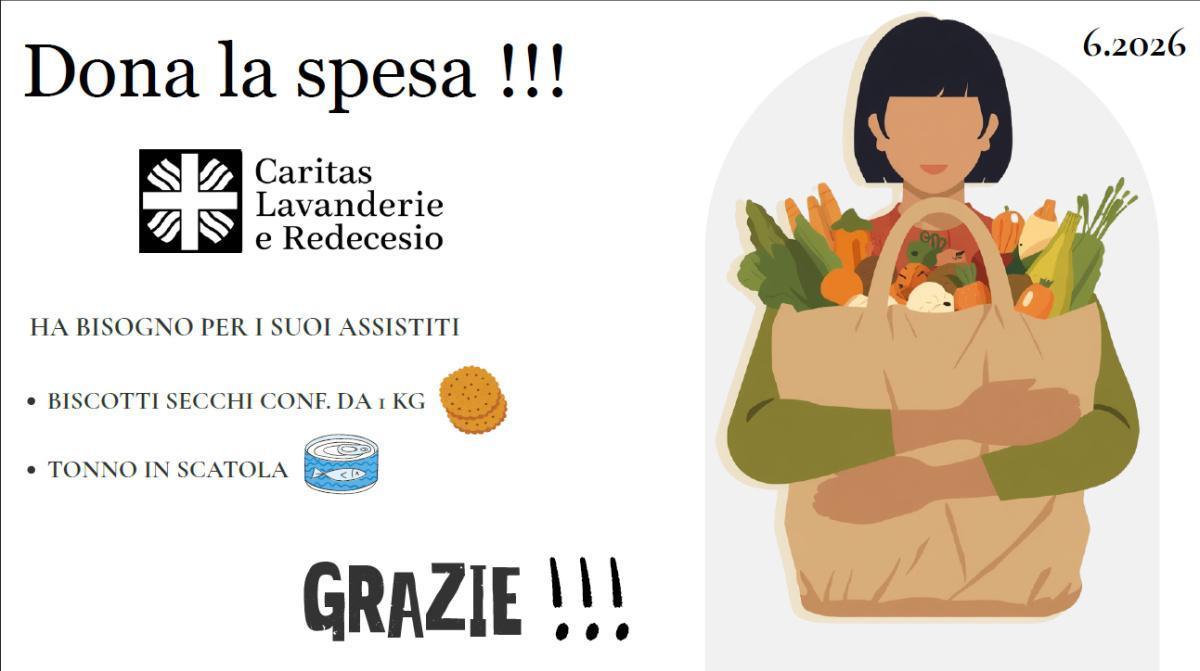 ATTENZIONE! Nel mese di giugno CARITAS ha bisogno di...