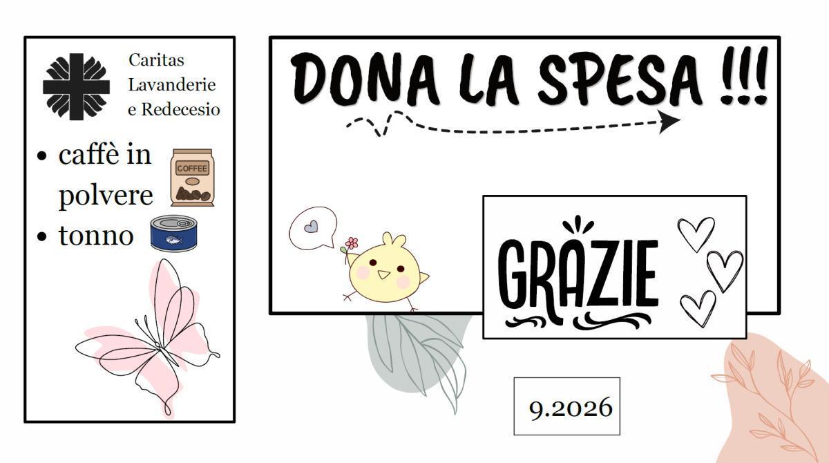 ATTENZIONE! Nel mese di SETTEMBRE la CARITAS ha bisogno di...