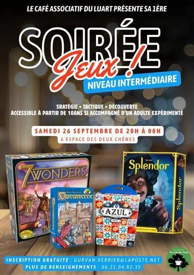 Soirée jeux café associatif Soirée jeux café associatif