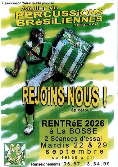 Atelier de Percussions brésiliennes – Séance d'essai