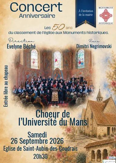 Concert anniversaire – Choeur de l'Université du Mans Concert anniversaire – Choeur de l'Université du Mans