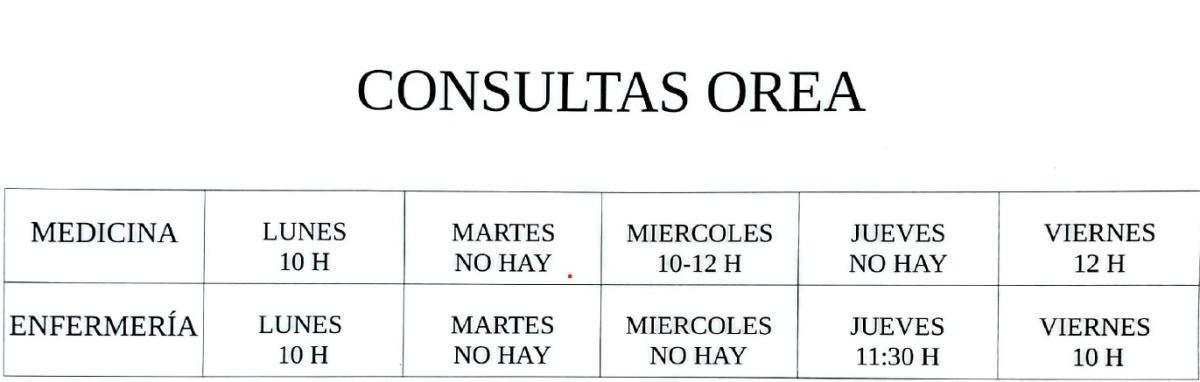 Horarios Consultorio Médico Local
