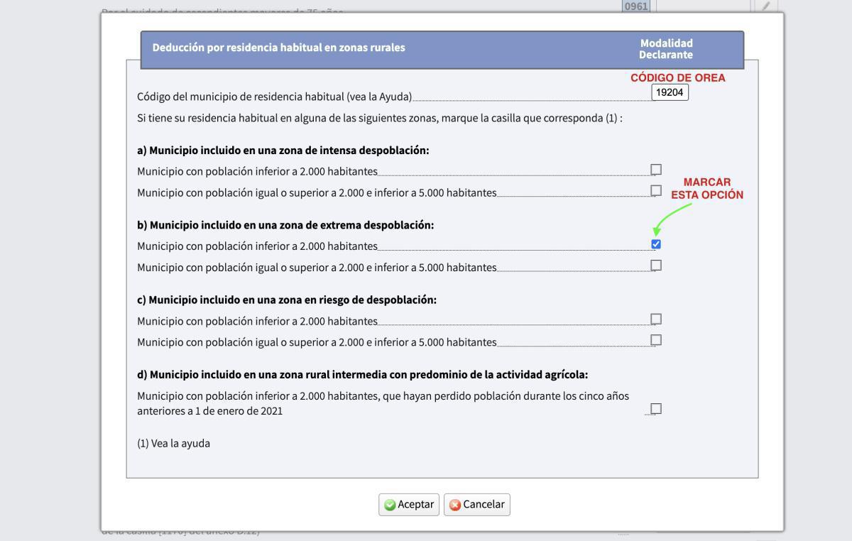 Deducciones en RENTA 2025 por vivir en Orea Deducciones en RENTA 2025 por vivir en Orea