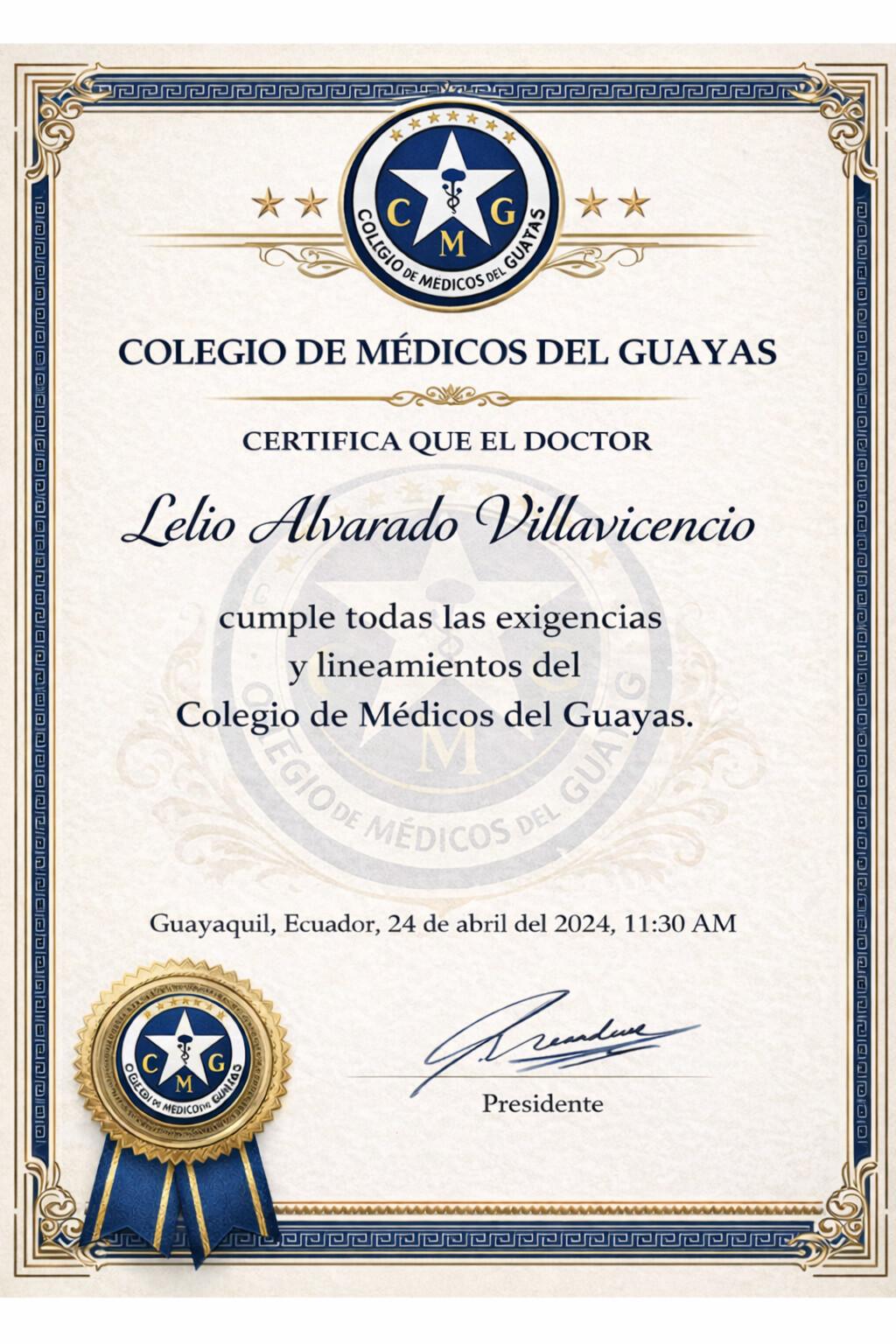 Dr. Lelio Alvarado Villavicencio 