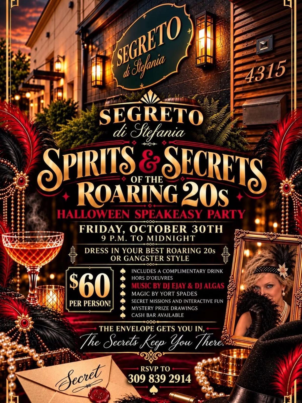 Spirits & Secrets of the Roaring 20's at Segreto di Stefania Spirits & Secrets of the Roaring 20's at Segreto di Stefania
