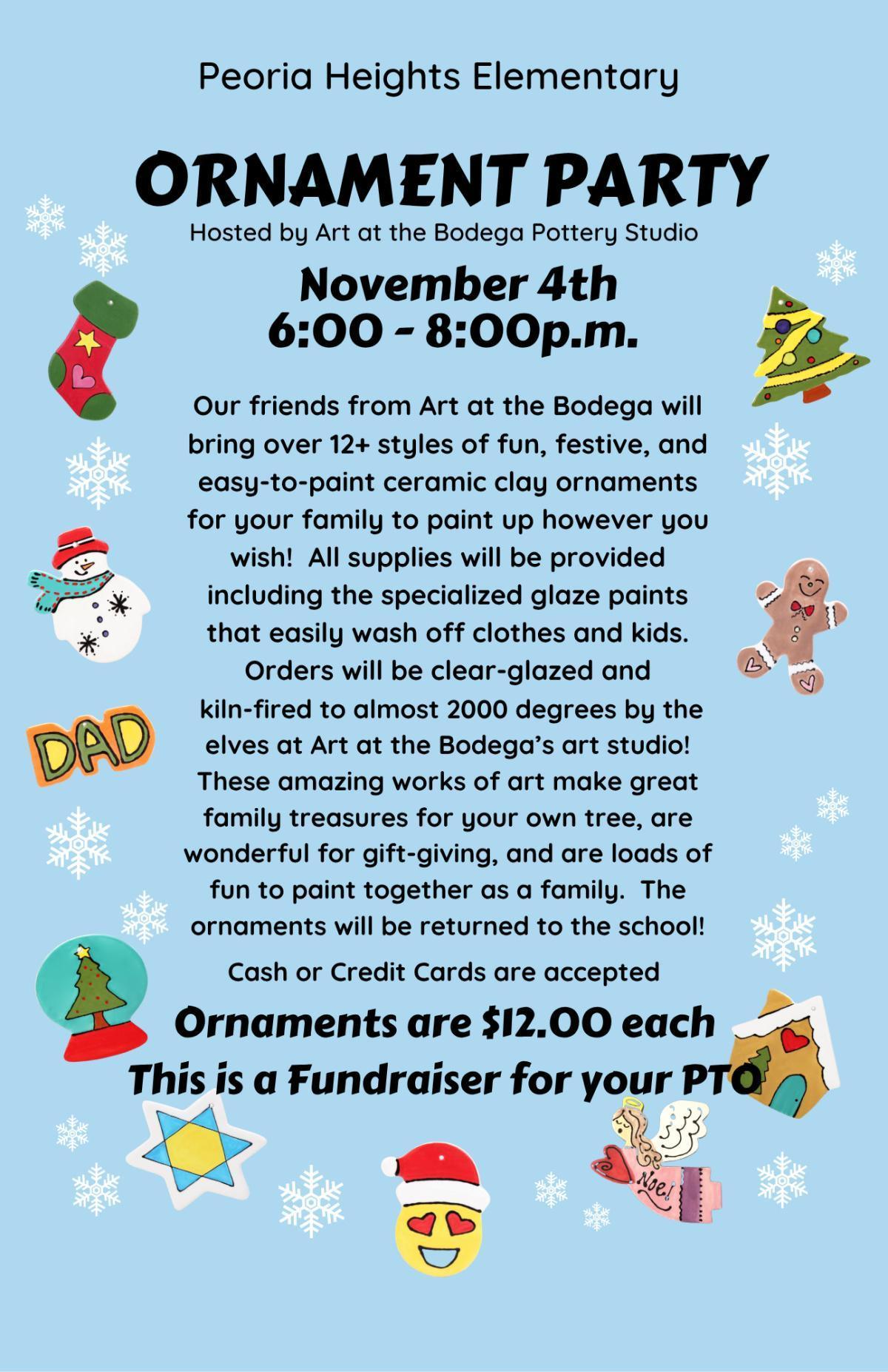 Peoria Heights Elementary Ornament Party
